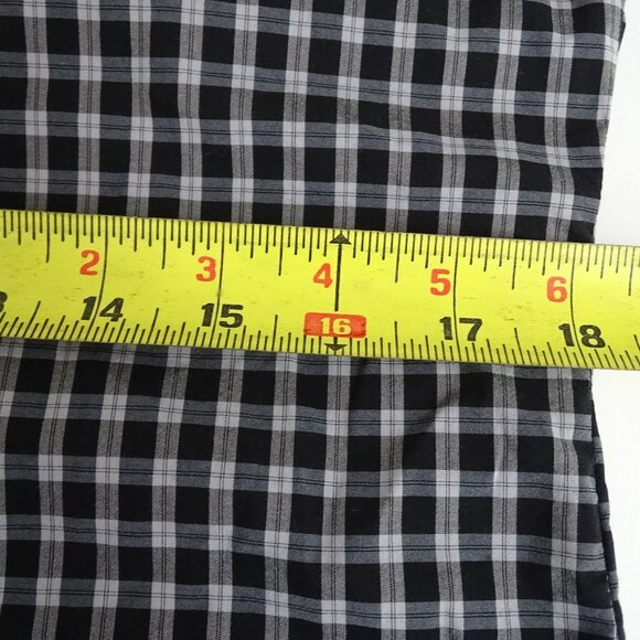 Zara Man Slim Fit Black Check Plaid Long Sleeve Button Up Shirt Men Size M - Picture 7 of 10